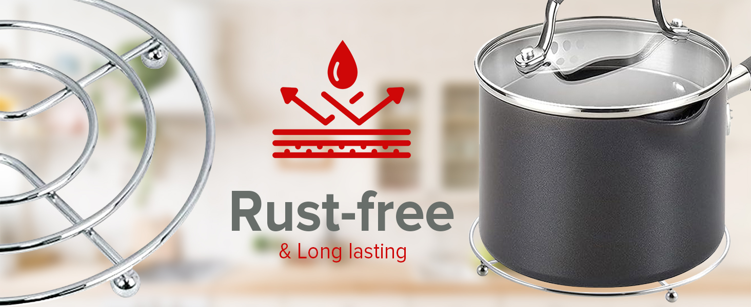 Cooling Rack Round Metal Trivets Holder Hot Pot Pan Cooking Stand Non