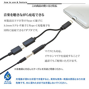 R bell②（イヤホン&充電器） Amazon.co.jp: LAMSCAT 2in1 タイプC イヤホン変換アダプタ
