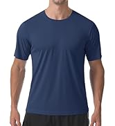 PLUMZJOY Men's Short Sleeve T-Shirt UPF 50+ Quick Dry Rash Guard Athletic Running T Shirts UV Sun...