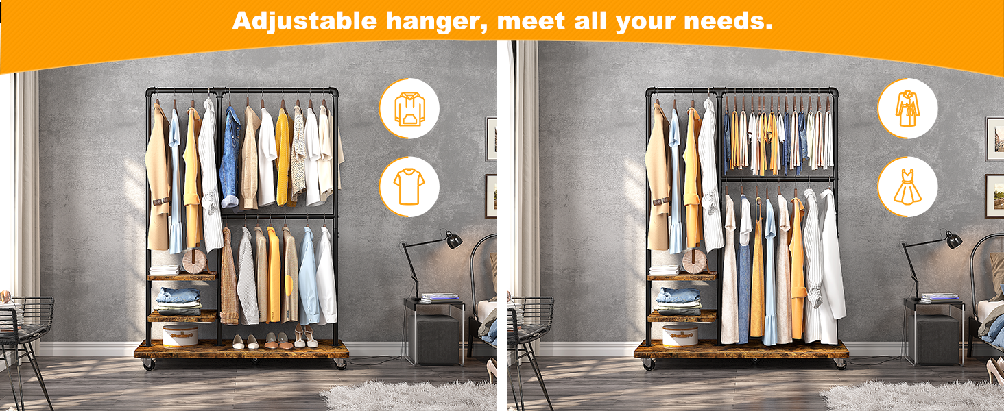 clothing rack for hanging clothes