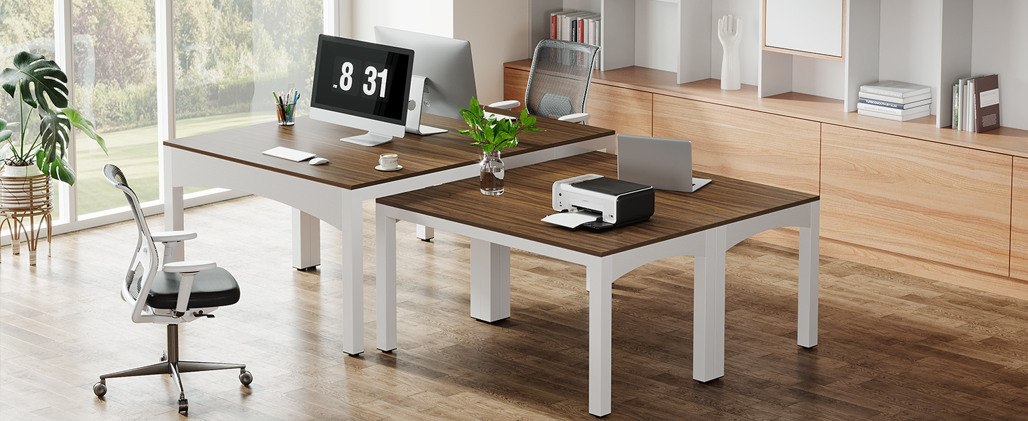 Farmhouse Computer Desk Sturdy Writing Table