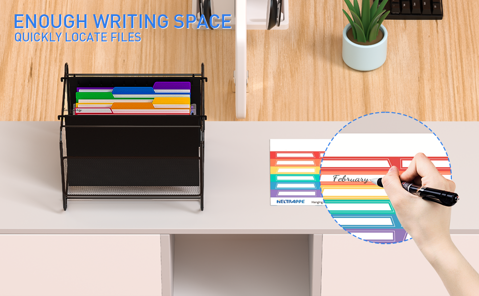 Heltrappe Plastic Expanding Hanging File Folders for