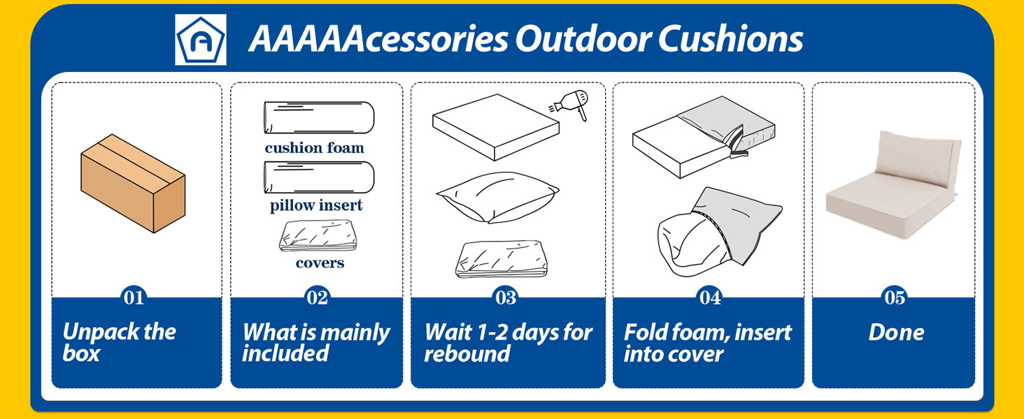 Cushion assembly instructions
