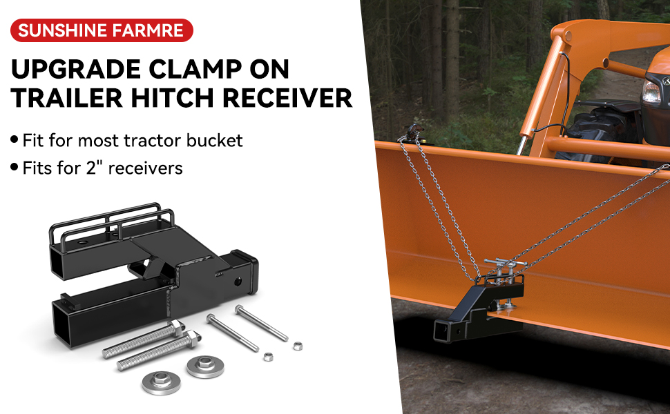 2024 Latest Upgraded Tractor Bucket Hitch Receiver Clamp on