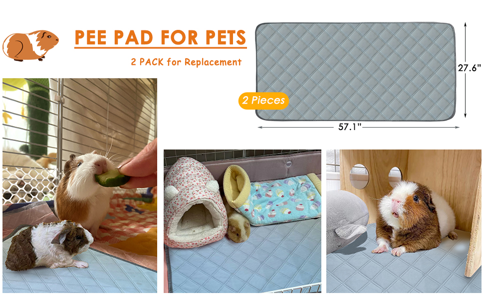 Mooydee 2 Pack Guinea Pig Cage Liners for C&C 2x4 Habitat
