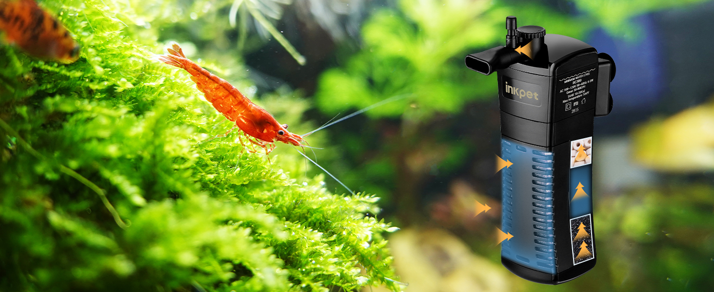 INKPET Aquarium Internal Filter, Submersible Power Filter