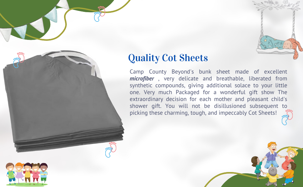 Camp County Beyond Cot Sheets for Toddler and Preschool