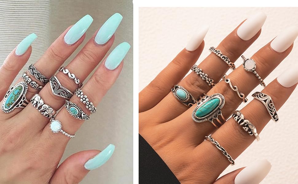 gold crystal rings set