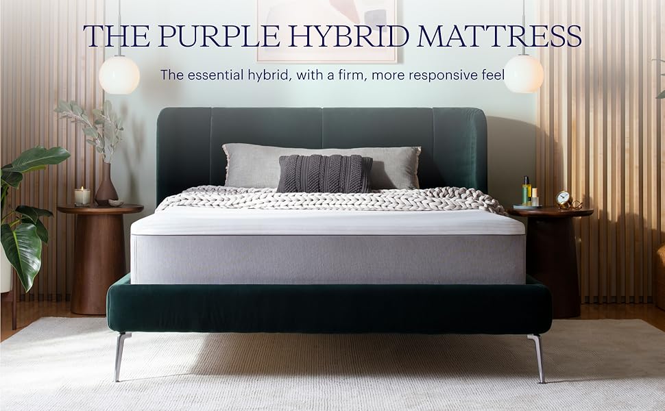 Purple Hybrid Mattress Split King, Gelflex Grid, Better Than Memory Foam