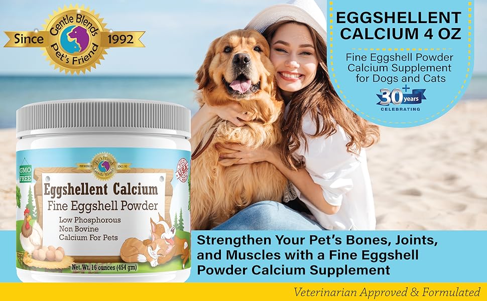 Fine Eggshell Powder Calcium Supplement for Dogs and Cats