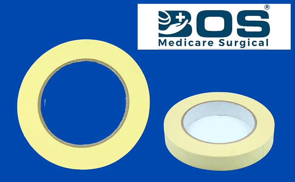 Buy Bos Medicare Tape/Steam Sterilization Indicator Tape 19mm X 50mt. Dry Heat Autoclave Tape