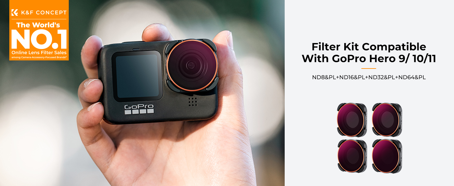 GoPro Hero 11 10 9 Black ND/PL Filter Kit