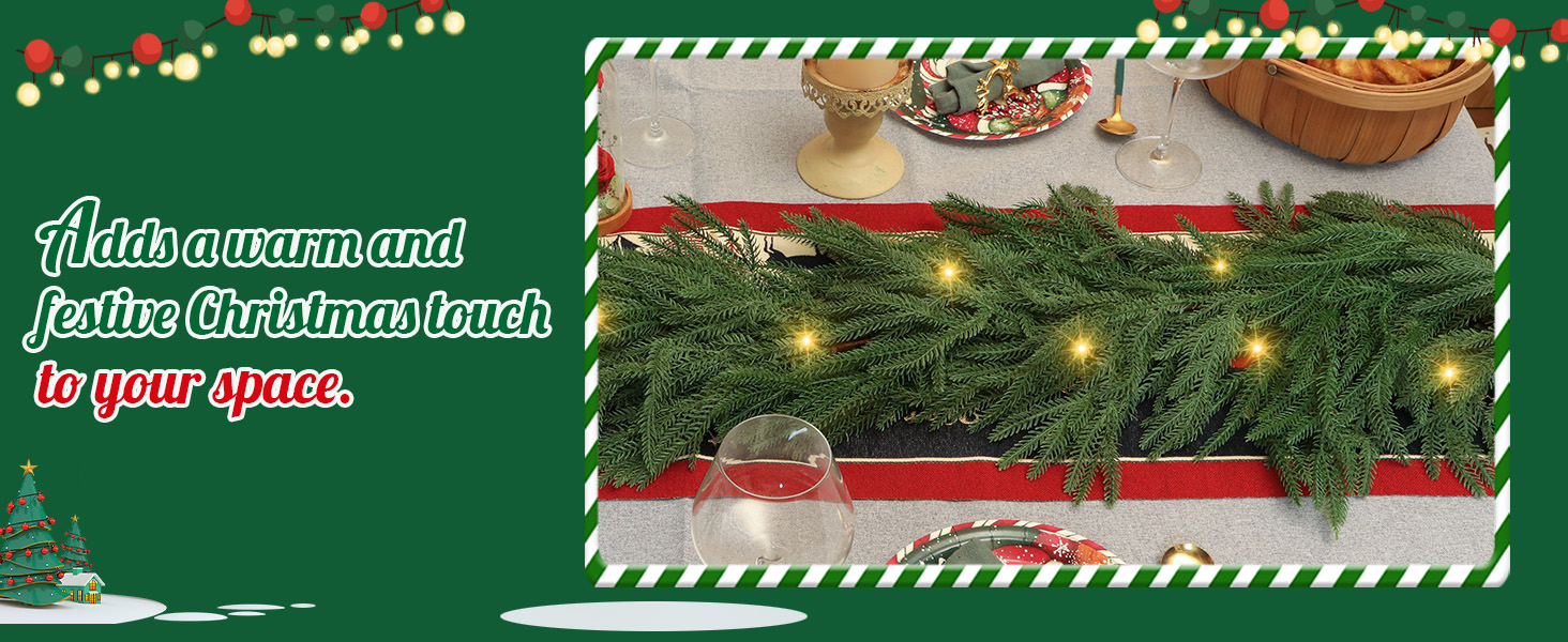 artificial pine garland