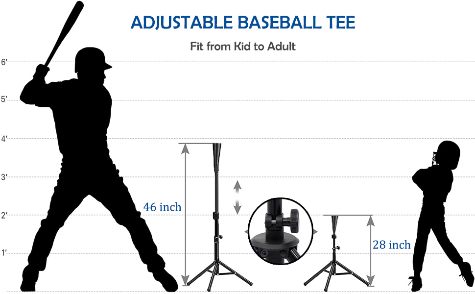 Baseball Softball Practic Net with Batting Tee, 7' x 7