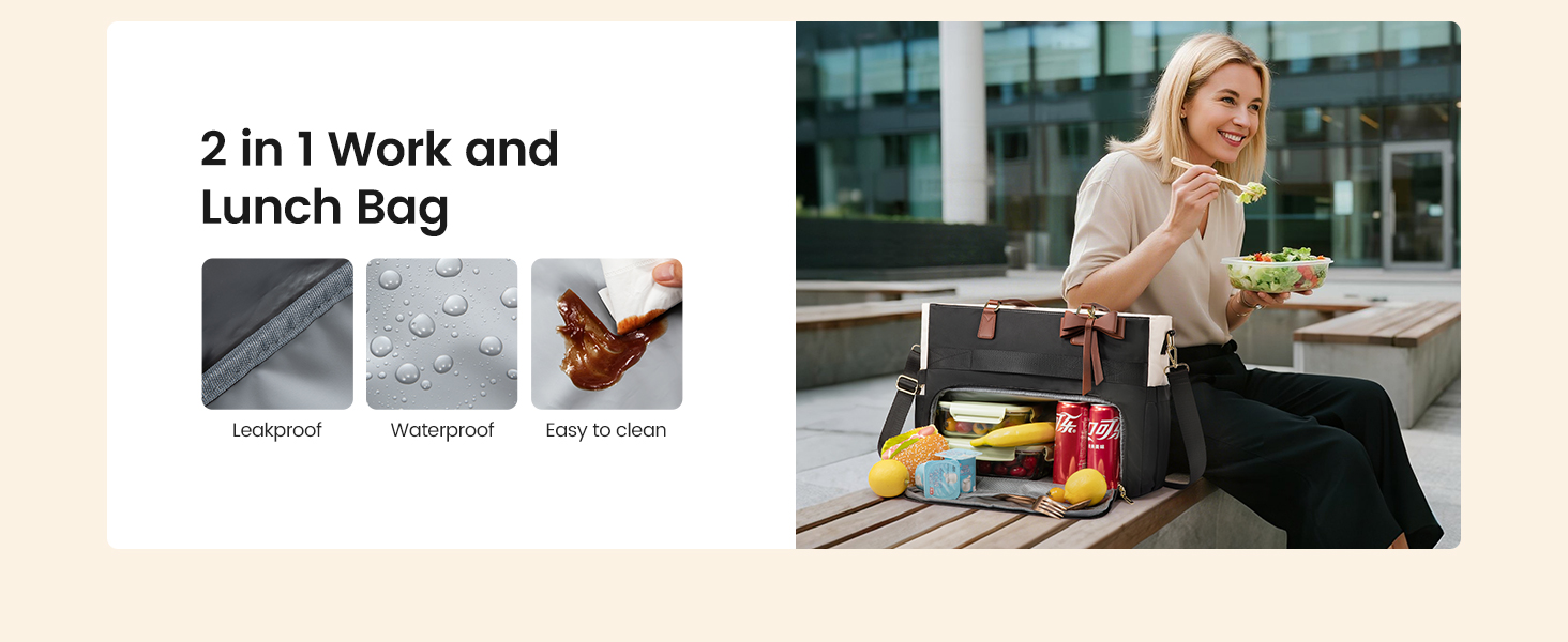 LOVEVOOK Lunch Tote Bag for Women, Insulated Lunch Bag, Large Capacity Teacher Nurse Bag for Work