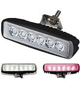Wave One Marine | Dual Color LED Boat Spreader Light Deck Flood Beam Stainless Hardware & Bracket...