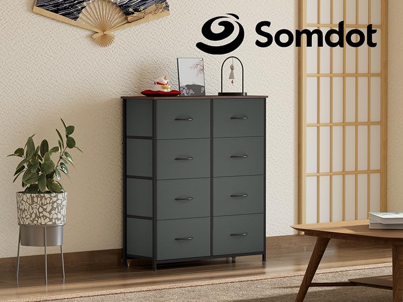 【1074】Somdot 収納 チェスト ブラック Amazon｜Somdot タンス 収納 チェスト 大容量 洋服 ダンス
