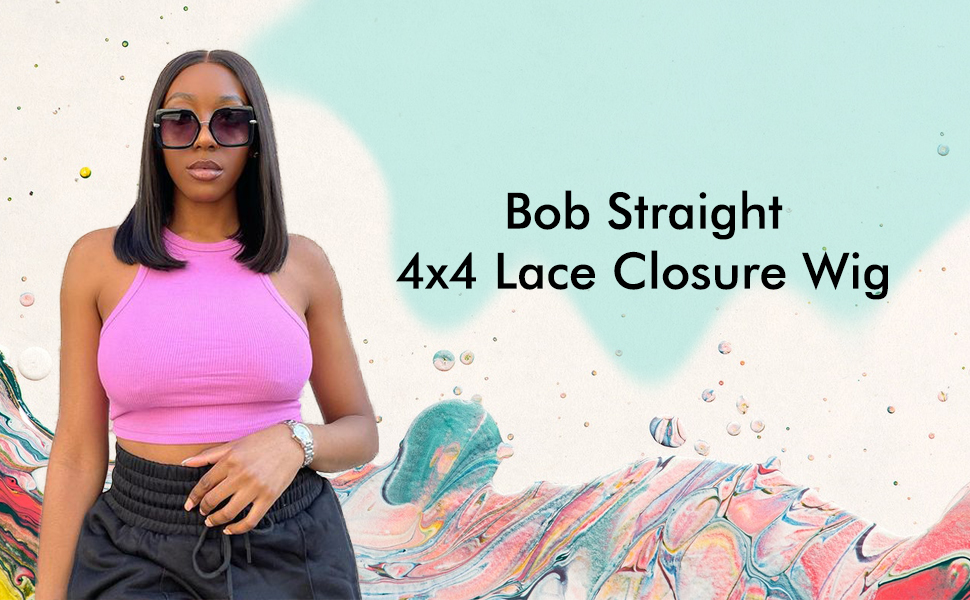 Bob Straight 4x4 Lace Closure Wig