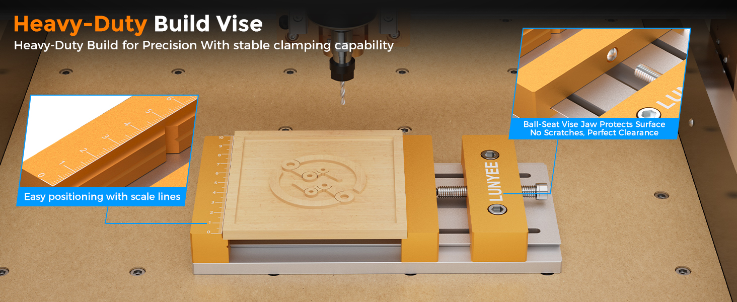 CNC Vise Worktable for Desktop CNC Router Machines