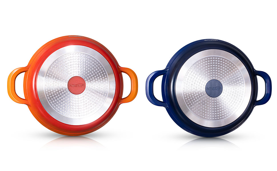 INTIGINIS Griddle Pan for Induction Hob, 32cm Large Size Grill Pan with