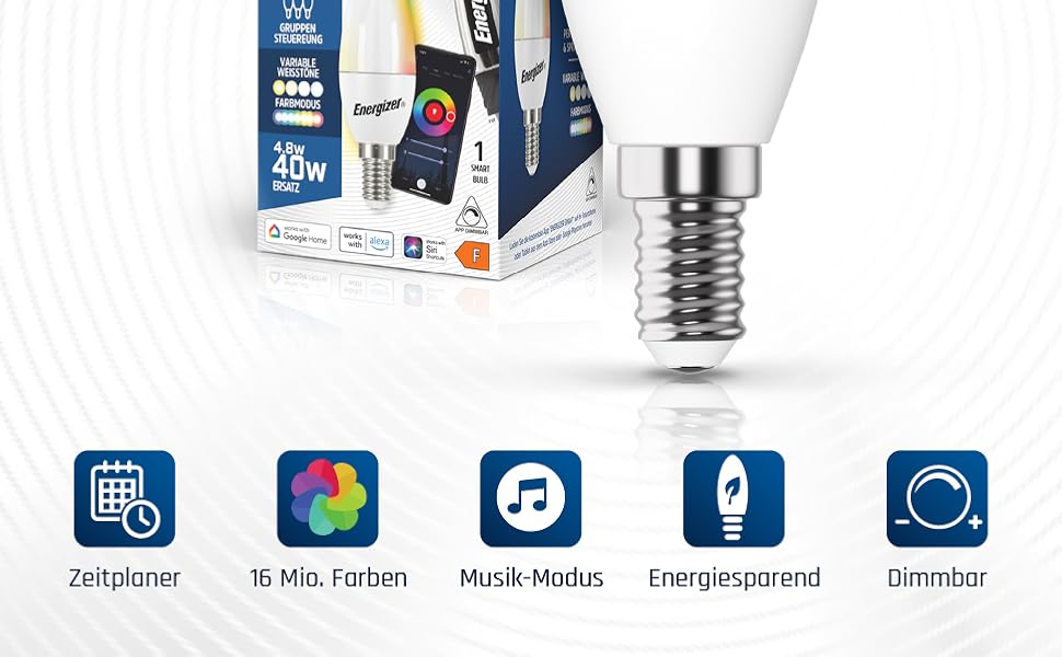 Smart LED E14 Kerze Wlan Alexa Google Home Siri