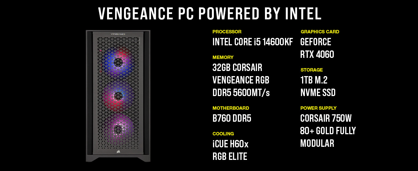 gaming pc, INTEL CORE i5 14600KF, RTX 4060