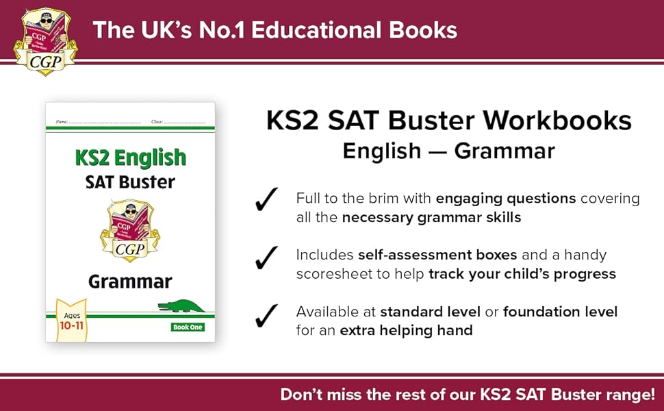 KS2 English SAT Buster Grammar Book 2 (for the 2024 tests) (CGP SATS English) CGP Books KS2 English SAT Buster Grammar Book 2 (for the 2024 tests) (CGP SATS English) CGP Books