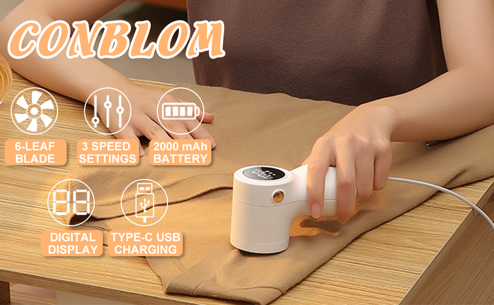 Portable Fabric Shaver, Electric Lint Remover for Clothes, Rechargeable