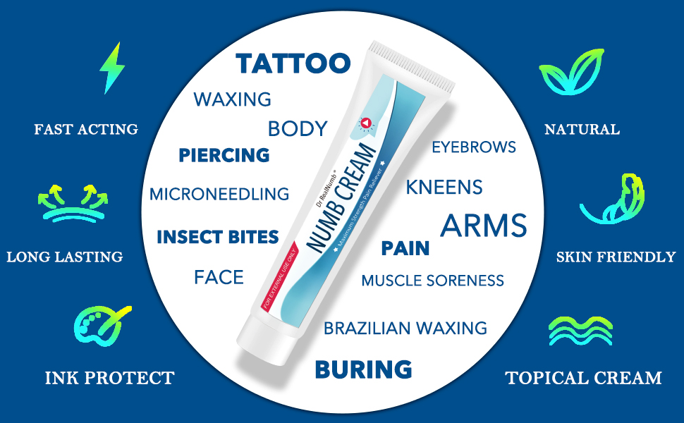 Numbing Cream Maximum Strength, Painless Tattoo Numbing Cream for