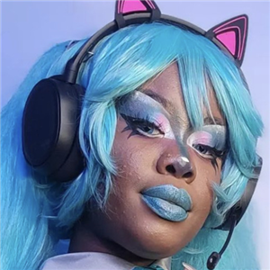 blue face paint