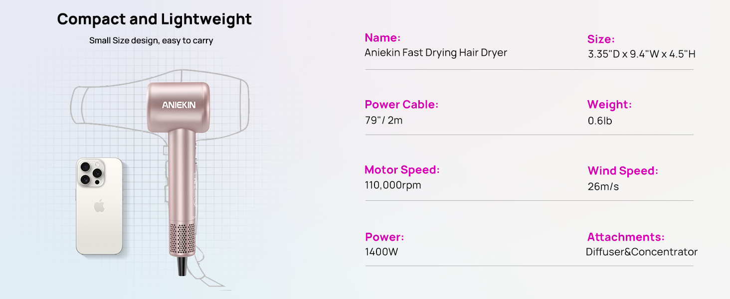 aniekin hair dryer