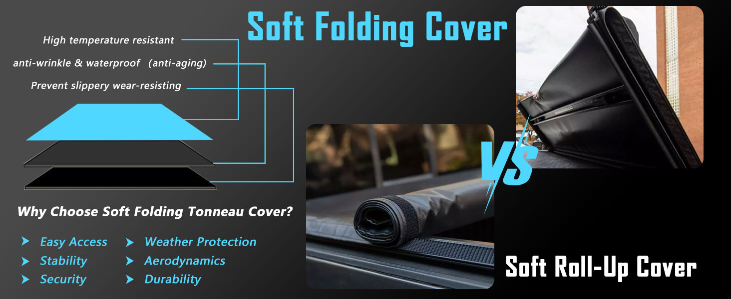 Perfit Liner 5.0 FT (61") Bed Soft TriFold Tonneau Cover