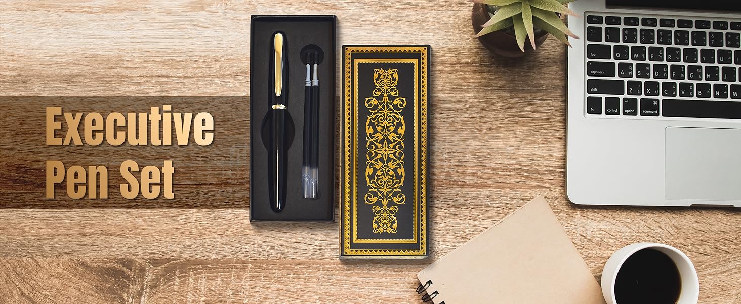 Executive Rollerball Gel Ink Pen Set