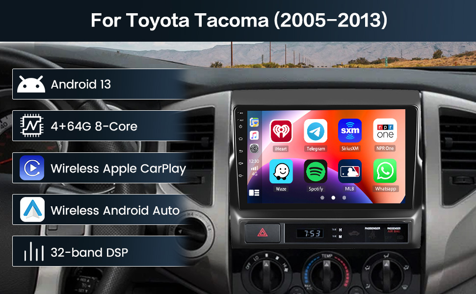 Inefala 8Core 4+64G Car Stereo Android 13 Upgrade Radio