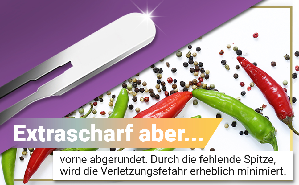 Dermaplaning, Extrascharf, Scharf, Klinge