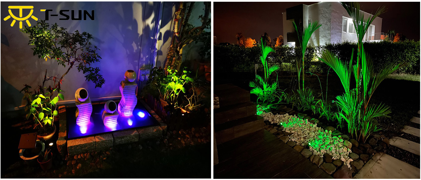 TSUN Solar Pond Lights, 2in1 RGB LED Landscape