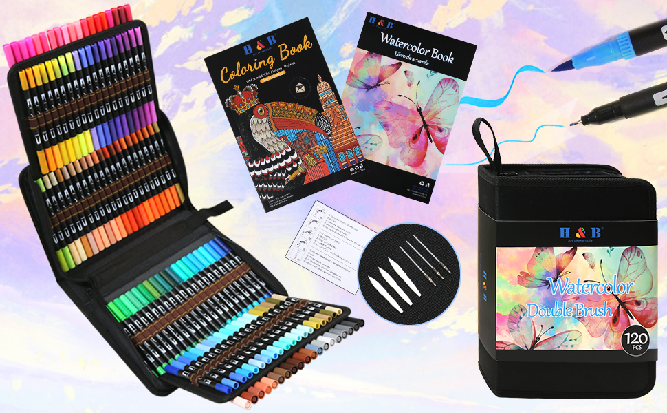 120 dual tip colored marker