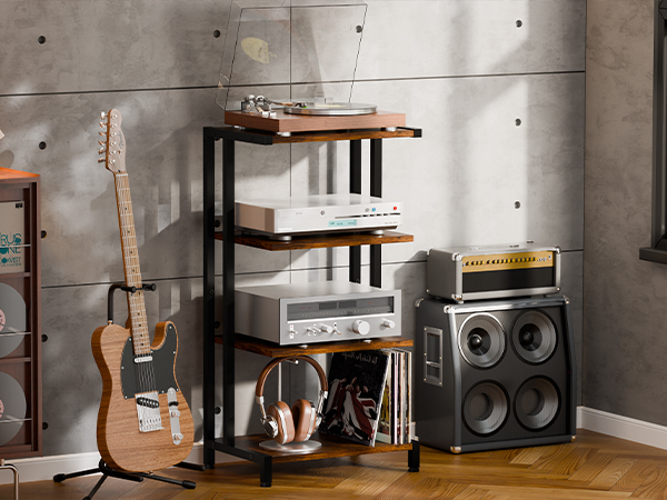 Amazon.com: X-cosrack 4-Tier AV Media Stand Corner Shelf