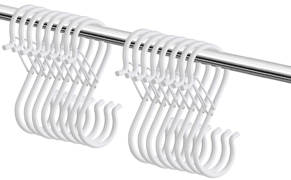 FSAH 17 Pcs S Hooks for Hanging, Heavy Duty S Shaped Hooks