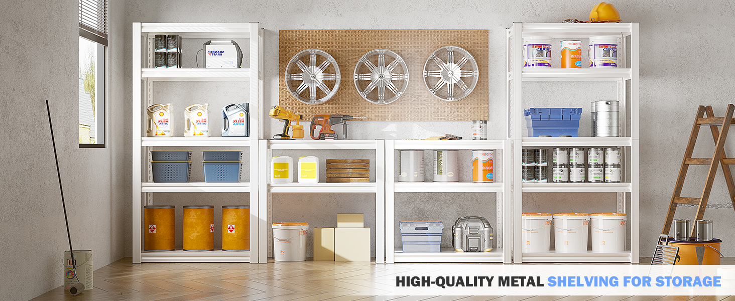 Raybee 72''H garage shelving Heavy Duty Storage Shelves