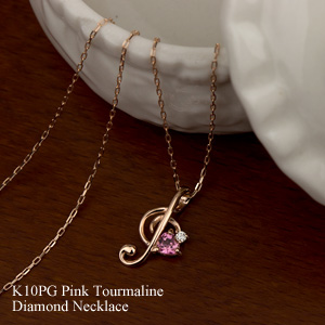Amazon | ピンクトルマリン ダイヤモンド ネックレス K10PG 10金