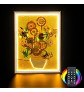 BRICKSHINING LED Lighting Compatible with Lego Vincent Van Gogh Sunflowers, Light Kit Compatible ...