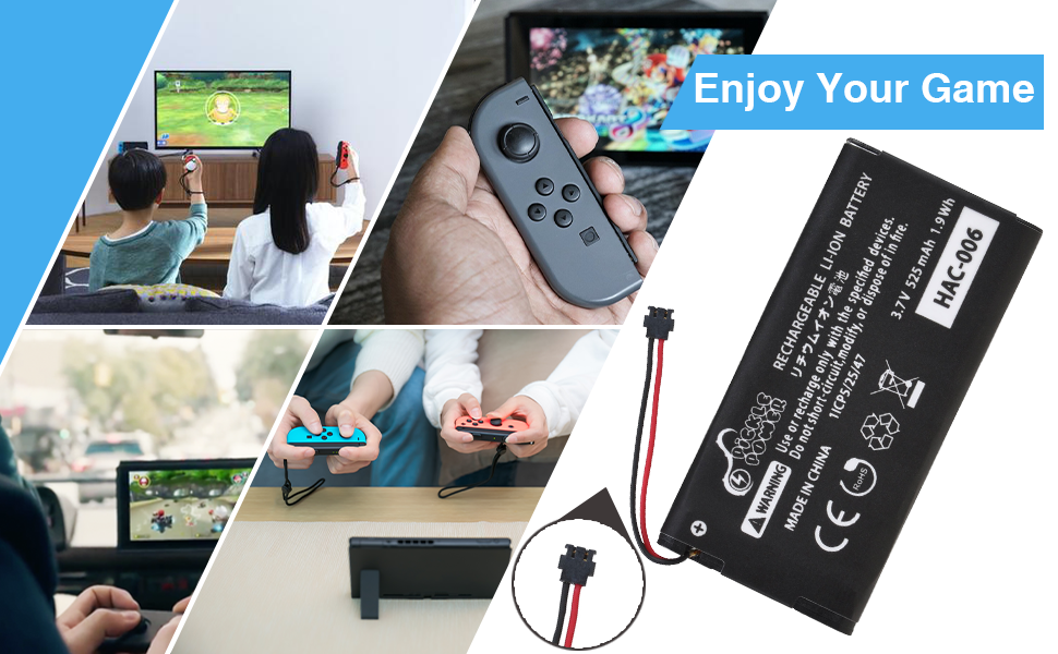 Amazon.com: Pickle Power Joy Con Battery Replacement, 2pcs