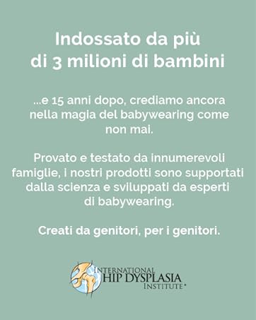 Immagine con testo verde sul prodotto per neonati. Cita 3 milioni di bambini, 15 anni di esperienza e supporto scientifico per