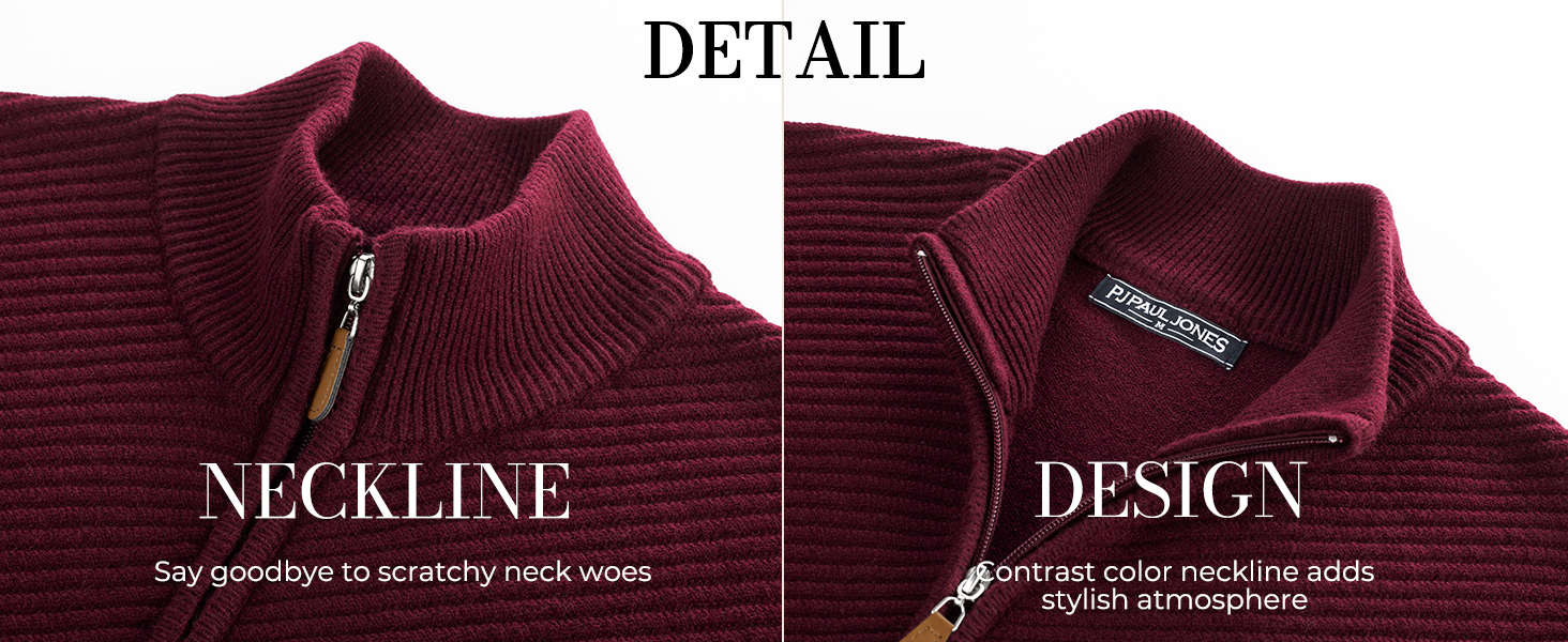 PJ PAUL JONES Mens Cardigans Full Zip Up Stand Collar Knitted Ribbed Sweater