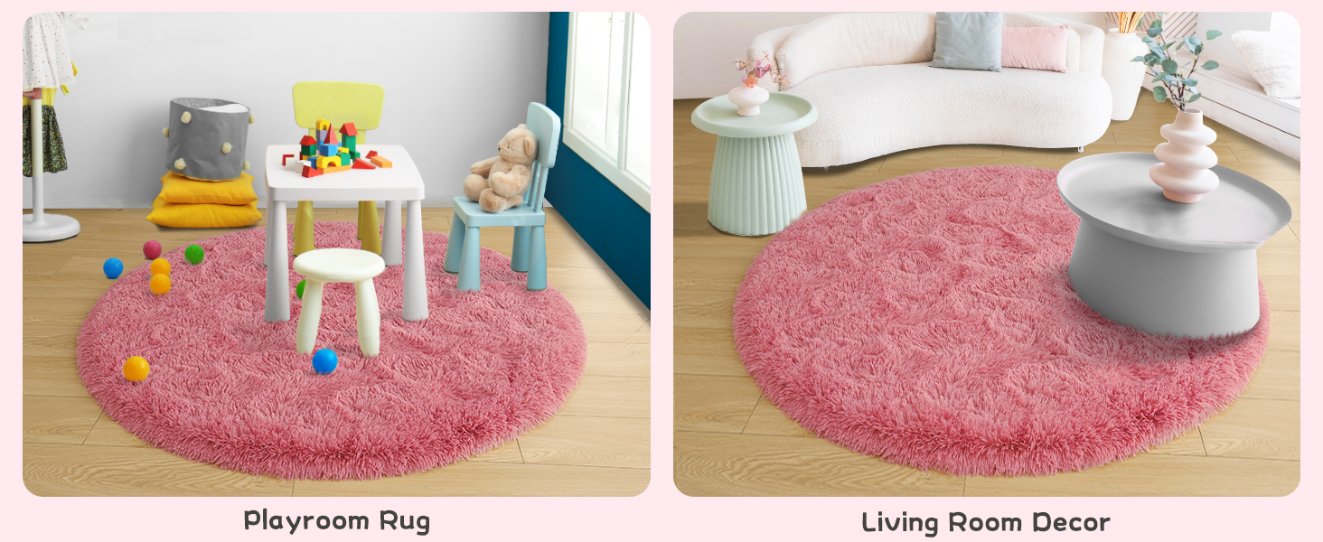 Fluffy Round Rug