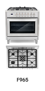 f965, range, cosmo range, oven, gas range