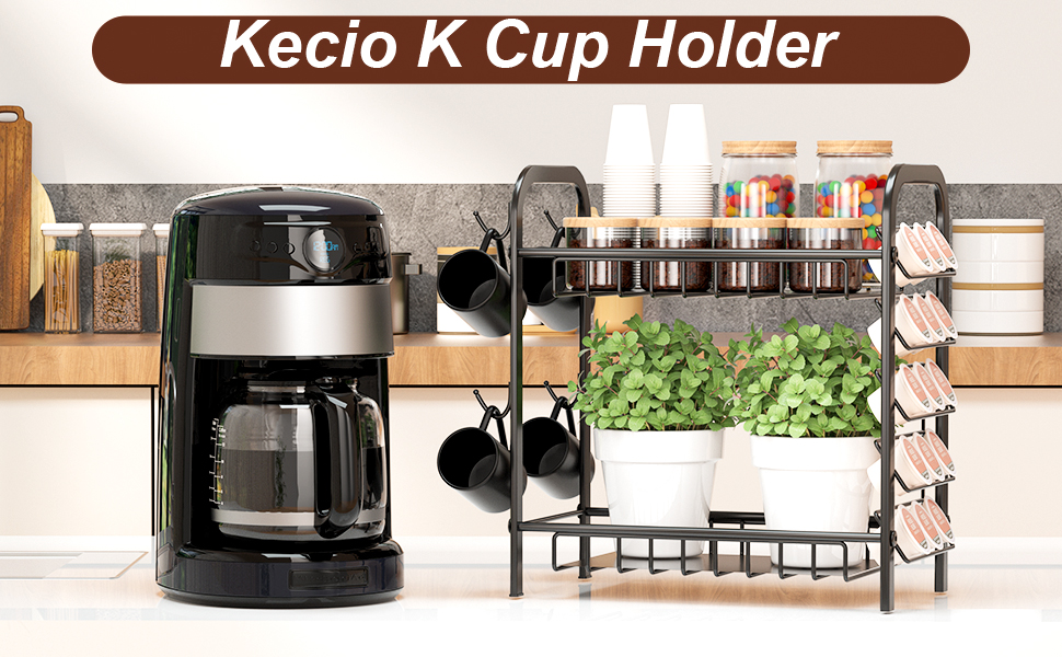 Kecio K Cup Holder, Large Capacity Coffee Pod Holder Coffee