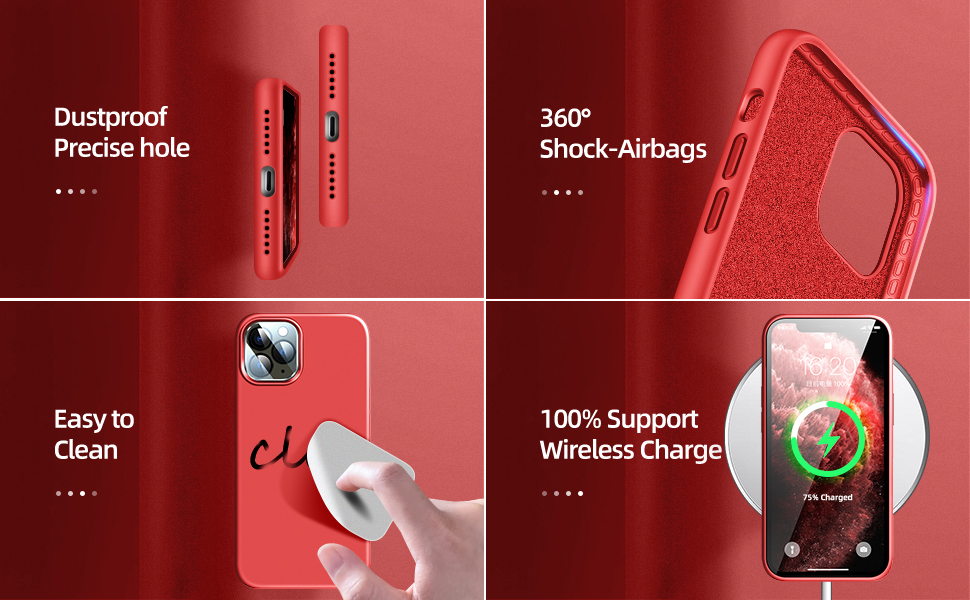 JTWIE [5 in 1 for iPhone 11 Pro Case 5.8 inch, with 2 Pack