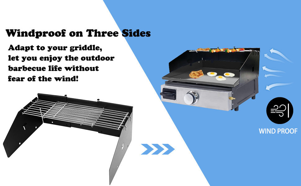 Petrirufun Universal Wind Guard and Griddle Warming Rack